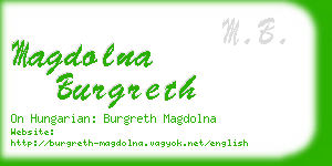 magdolna burgreth business card